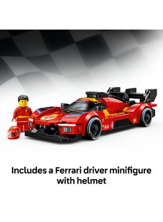 ‏سبيد تشامبيونز Ferrari 499P، لعبة بناء سيارة سباق للأطفال بعمر ٩ سنوات وأكثر (٣٢٩ قطعة) 77261 - view 5