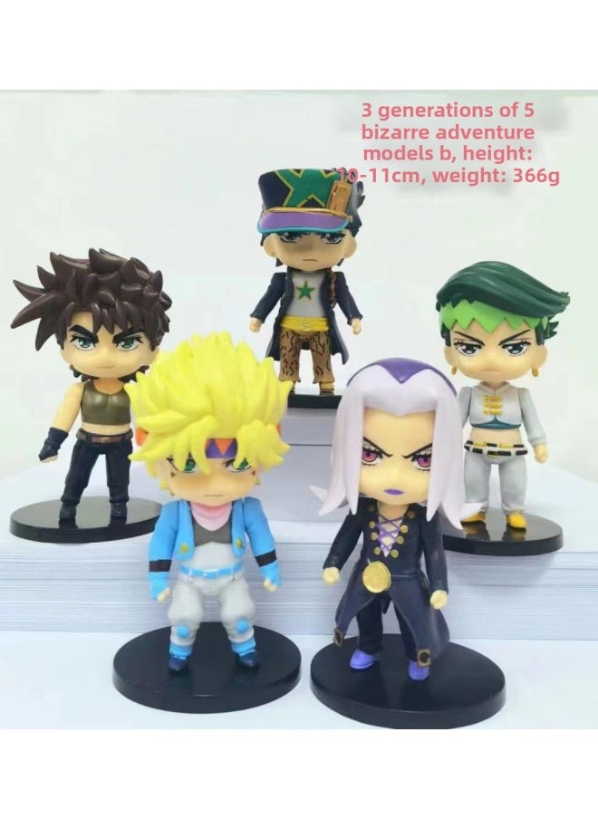 Generic - 1 Generation 2 Generation 3 Generation 5 Wonderful Adventure Hand-made JOJO Empty Bar Bearing Taro Column Male Toy Model Doll Decoration-Color:1 Generation A Group 5 JOJO - Image 1