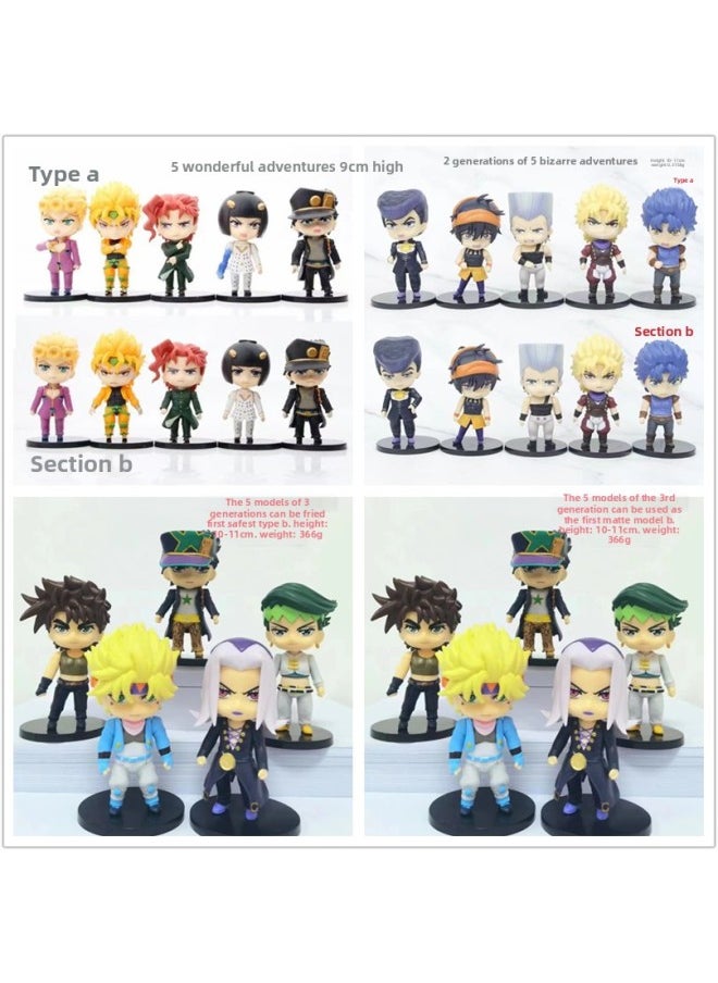 Generic - 1 Generation 2 Generation 3 Generation 5 Wonderful Adventure Hand-made JOJO Empty Bar Bearing Taro Column Male Toy Model Doll Decoration-Color:1 Generation A Group 5 JOJO - Image 1