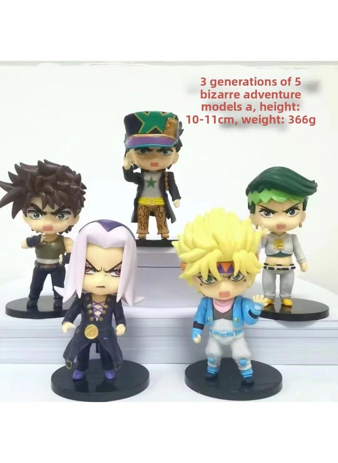 Generic - 1 Generation 2 Generation 3 Generation 5 Wonderful Adventure Hand-made JOJO Empty Bar Bearing Taro Column Male Toy Model Doll Decoration-Color:1 Generation A Group 5 JOJO - Image 1