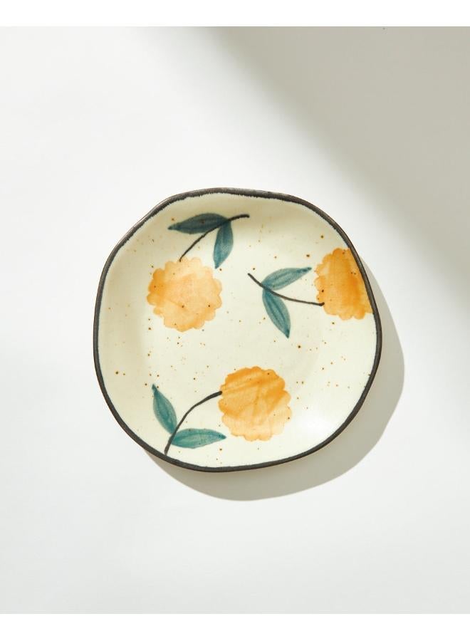 Chumbak Marigold Quarter Plate | Handpainted Stoneware - Image 2