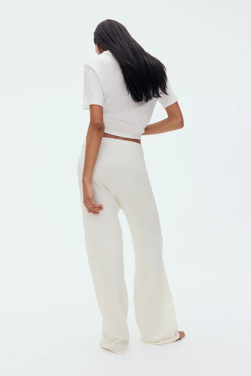 اتش اند ام Bouclé-knit trousers