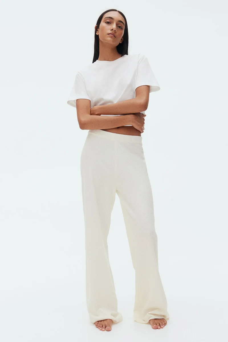 اتش اند ام Bouclé-knit trousers