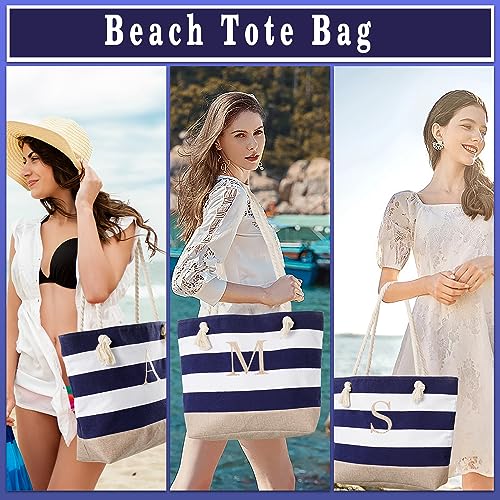 YOOLIFE Gifts for Girls - Gifts for 4 5 6 7 8 9 10 11 12 13 14 15 16 Year Old Teen Girls Birthday, Blue Travel Tote for Teenage, Pool Accessories for Summer, Swim Bag, Initial Travel Tote C - Image 2