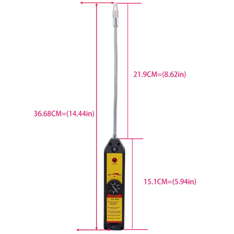 WJL-6000 Halogen Leak Detector For Refrigerant Gases Suitable For HVAC Systems R22 R410A R134A R1234YF - Image 3