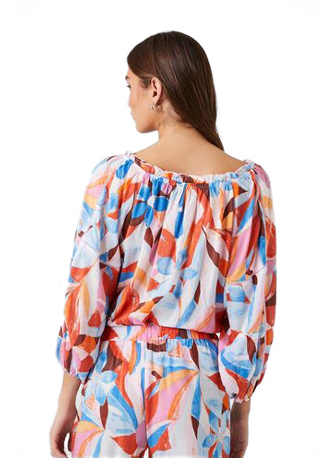 FOREVER 21 - Ruffle Floral Print Bodysuit - Image 1