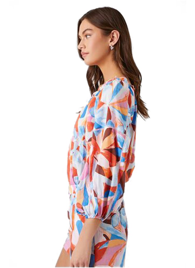 FOREVER 21 - Ruffle Floral Print Bodysuit - Image 1