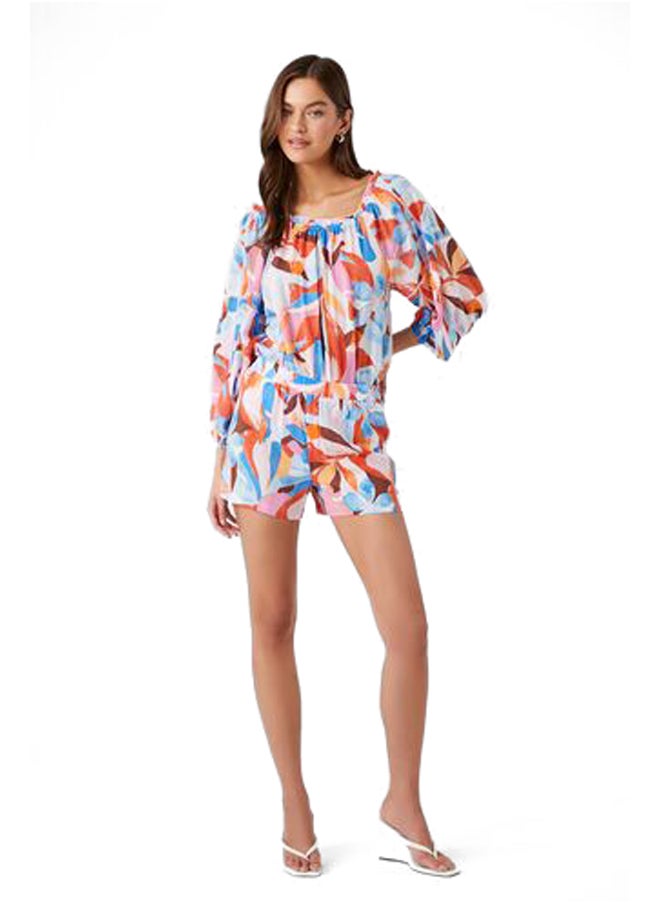 FOREVER 21 - Ruffle Floral Print Bodysuit - Image 1
