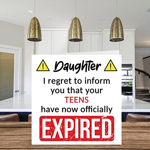 Stuff4 Funny 20th Birthday Cards for Daughter - Your Teens Have Expired - Happy Birthday Card for Daughter from Mom Dad Parents, 5.7 x 5.7 Inch Banter Joke Humour Bday Greeting Cards Gift - Image 3
