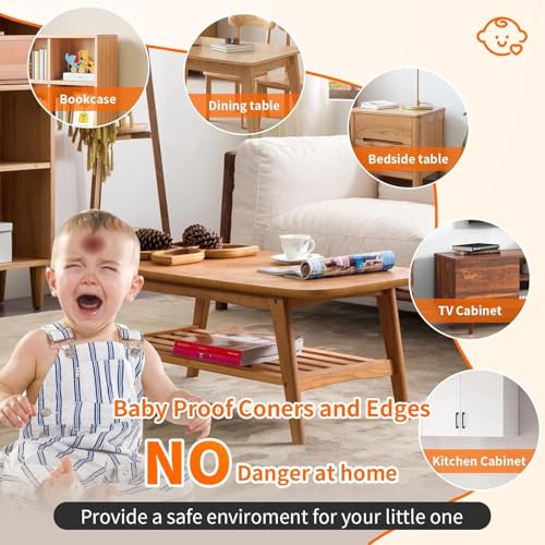 Zollyss Baby Proofing Edge & Corner Guards, 12 Pack, 5mm Silica Gel Cushion, L-Shaped Furniture Protectors, 4 cm x 1.5 cm, Clear - Image 4