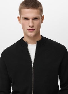 Mango Man Zipped Knit Cardigan  - Image 4