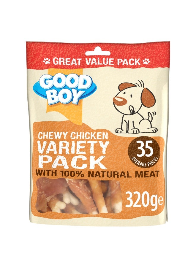 GOOD BOY CHEWY CHICKEN VARIETY PACK 320G