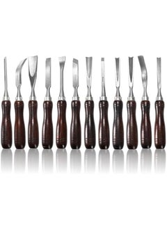 Arabest 12 Pieces Wood Chisel Set, Woodworking Carving Tools with Wooden Box, CR-V Steel Edge Blade with Premium Wood Handle, Professional Wood Gouge Turning Tools for Craftsman Carpenter Beginners  - Image 2