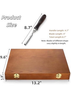 Arabest 12 Pieces Wood Chisel Set, Woodworking Carving Tools with Wooden Box, CR-V Steel Edge Blade with Premium Wood Handle, Professional Wood Gouge Turning Tools for Craftsman Carpenter Beginners  - Image 3