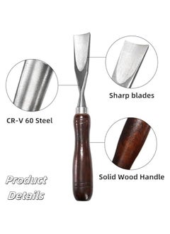 Arabest 12 Pieces Wood Chisel Set, Woodworking Carving Tools with Wooden Box, CR-V Steel Edge Blade with Premium Wood Handle, Professional Wood Gouge Turning Tools for Craftsman Carpenter Beginners  - Image 4