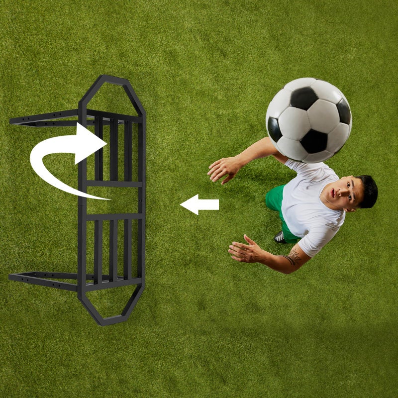 CADUKE Soccer Rebounder Board, Soccer Wall Rebounder with 2 Angles, Portable Soccer Passing Board with Ground Nails, Soccer Training Equipment for Passing & Shooting Practice - Image 5