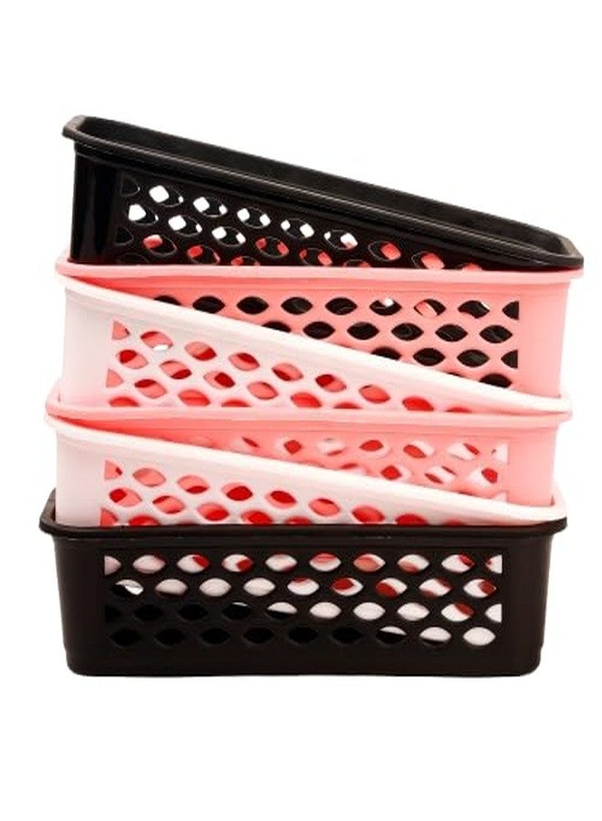 Anshri Plastic Multipurpose Desk Organizer Tray Office Drawer Dividers Storage Bins for Kitchen, Bathroom, Office, Makeup, Bedroom Dresser Craft Basket Multicolor 23 × 8 × 5 cm Pack of 6 - Image 5