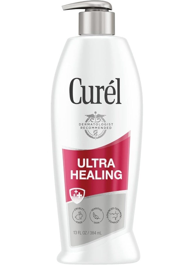 Curel Ultra Healing Body Lotion, Moisturizer for Extra Dry Skin, Body and Hand Lotion with Advanced Ceramide Complex and Hydrating Agents, for Tight Skin, 13 Ounces - Image 1