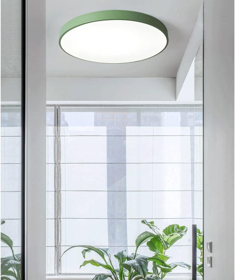 LED Ceiling Light Fixture - Ultra-Thin Circular Panel Lamp for Bedroom, Living Room, Kitchen, Office, Hallway(White,11.8in) - Image 2