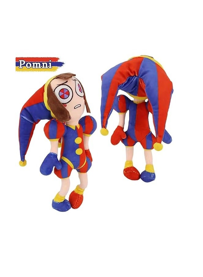 1-PC The Amazing Digital Clrcus Plush - Standing Pomni - TV Fans Gift for Kids & Adults - Funny Joker Plush Pillow Birthday Combination Pack - Image 2