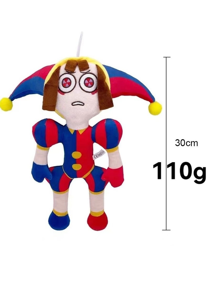 1-PC The Amazing Digital Clrcus Plush - Standing Pomni - TV Fans Gift for Kids & Adults - Funny Joker Plush Pillow Birthday Combination Pack - Image 3