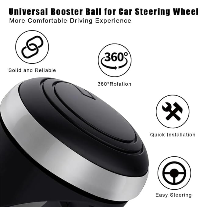 ROYALTECH Universal Car Steering Knob, Wheel Knob, Steering Wheel Spinner Knob, 360° Rotation Booster (3R Original) - Image 2