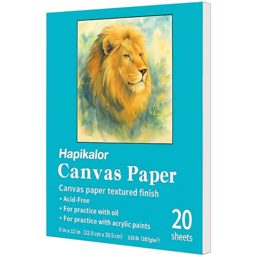 Hapikalor Canvas Painting Acrylic Sketch Book - 9x12 Inch, 20 Sheets (115lb/187g) Mixed Media Sketchbook, Art Supplies for Adults & Kids Canvases Painting pad for Acrylic, Oil, Marker, Drawing, Sketching - Image 1