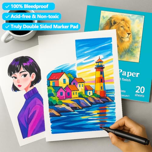 Hapikalor Canvas Painting Acrylic Sketch Book - 9x12 Inch, 20 Sheets (115lb/187g) Mixed Media Sketchbook, Art Supplies for Adults & Kids Canvases Painting pad for Acrylic, Oil, Marker, Drawing, Sketching - Image 5
