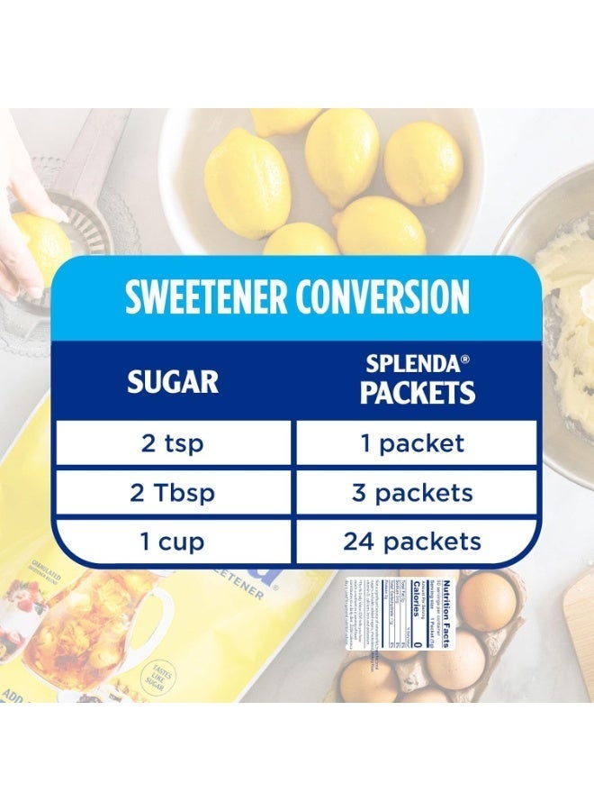 محلي SPLENDA خالي من السعرات الحرارية 100 ظرف، بديل السكر، محلي بالسكرالوز للقهوة والشاي والخبز والاستخدام اليومي، 100 جم - Image 3