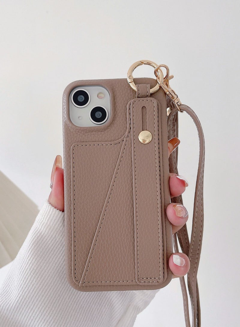 Suteni Back Cover Card Slots Leather Phone Case for iPhone