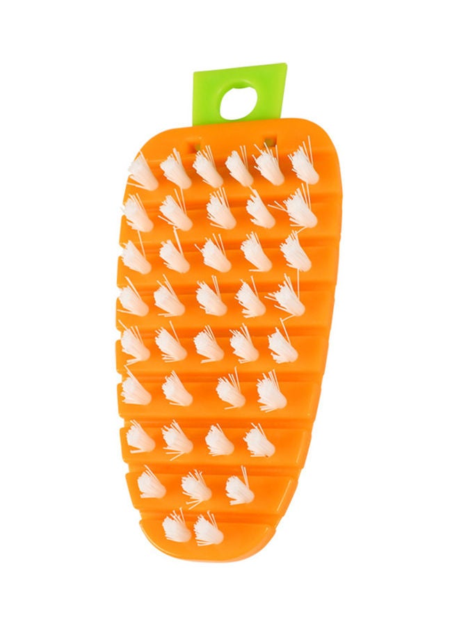 Multi-Functional Vegetable Cleaning Brush Orange/White/Green - Image 1