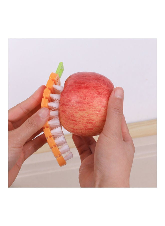 Multi-Functional Vegetable Cleaning Brush Orange/White/Green - Image 4