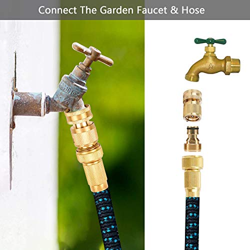 BoArt Garden Hose Quick Connector Set, Solid Brass 3/4 Inch Water Fitings Thread Easy Connect No-Leak Male Female 6 Sets - Image 5
