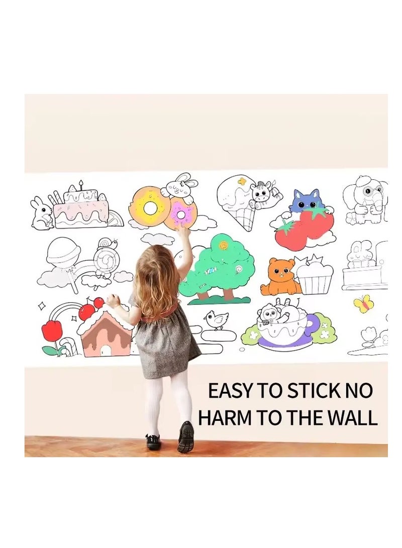 29.7cm*3m cartoon Octonauts DIY drawing paper color filling scroll kids DIY wallpaper scroll rolling draw ng graffiti colorful doodling papers for children creative painting  - Image 5