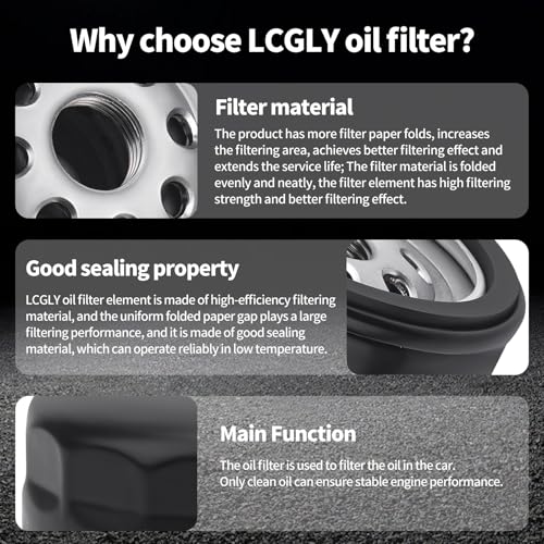 LCGLY 1 PC Oil Filter 49065-7007 49065-0721 492932 492932S Compatible with Kawasaki FR541V FR600V FR651V FR691V FR730VFS600V FS651V FS691V FS730V FX481V FX600V FX651V FX691V FX730V Lawn Mower - Image 2
