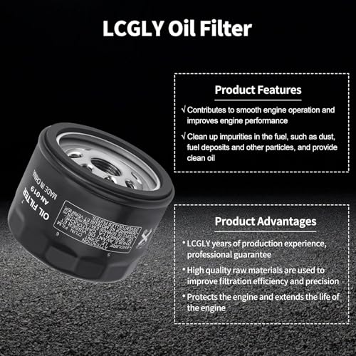 LCGLY 1 PC Oil Filter 49065-7007 49065-0721 492932 492932S Compatible with Kawasaki FR541V FR600V FR651V FR691V FR730VFS600V FS651V FS691V FS730V FX481V FX600V FX651V FX691V FX730V Lawn Mower - Image 4