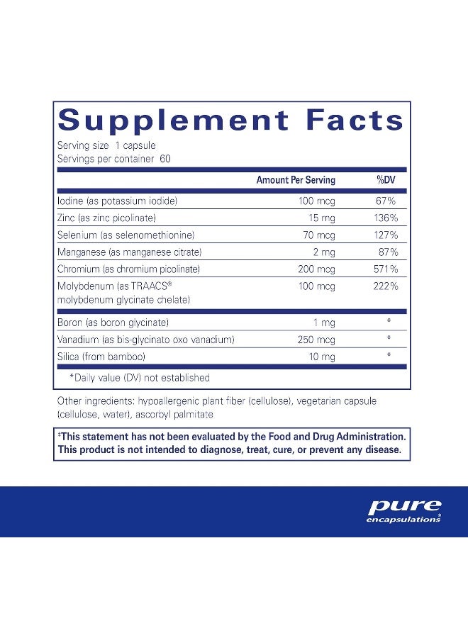 Pure Encapsulations Trace Minerals | Essential Trace Mineral Blend to Support Metabolism and Cellular Function - Image 2