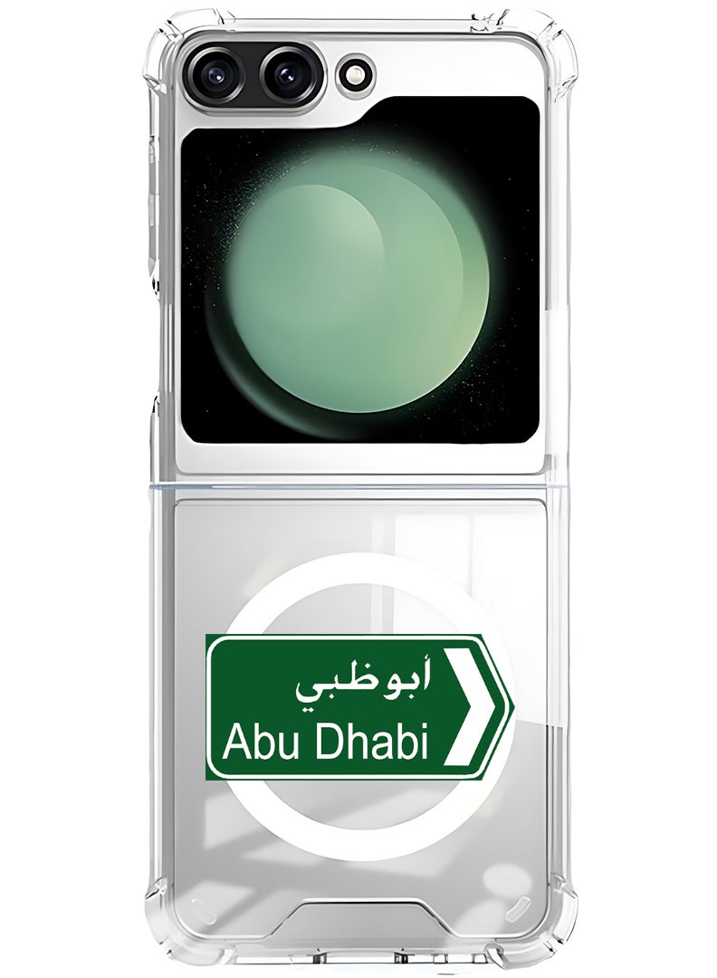 Theodor Magnetic Case for Samsung Galaxy Z Flip 6 Compatible with MagSafe Wireless Charging, Shockproof Phone Bumper Cover abudhabi sign board - Image 1