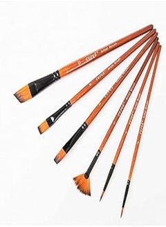 Bianyo 6 pieces set of nylon painting brushes 