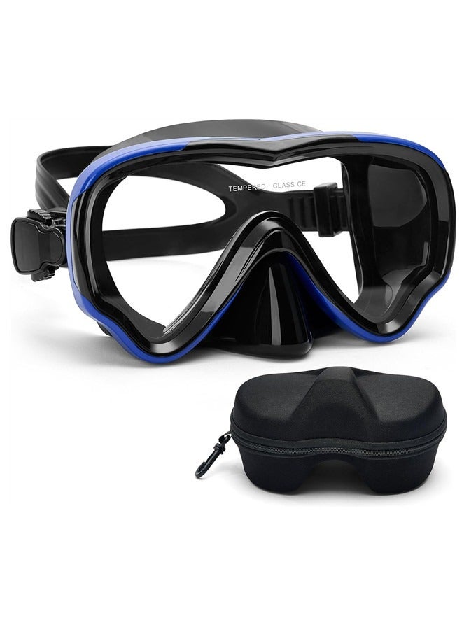 أوساويك قناع الغوص المضاد للغطس Snorkel Swim - قناع الغوص الزجاجي المقسّر HD للبالغين يتدفقون ، نظارات السباحة مع غطاء الأنف - Image 1