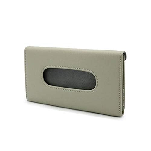 Automaze Pu Leather Car Sun Visor, Seat Side Pocket Back Seat Tissue Napkin Box Holder, Interior Car Accessories (Beige) - Image 4