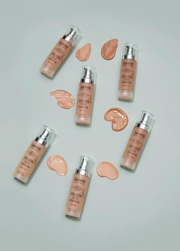 lavera Hyaluron Liquid Foundation Natural Beige 05 natural cosmetics Vegan Silky lightweight texture free from mineraloil Natural hyaluronic acid Organic almond oil 30ml - Image 5
