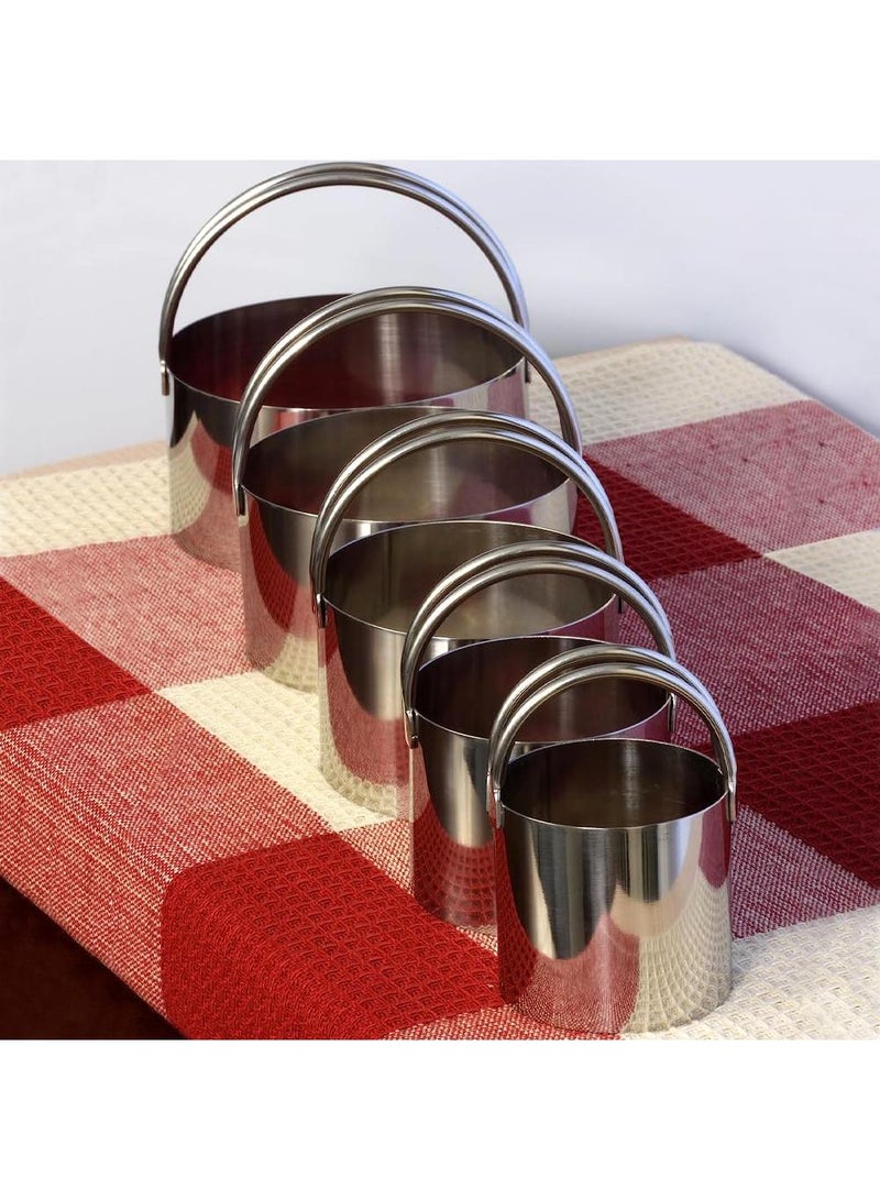 Sweet seven Stainless Steel Circle Biscuit Cutter Set - Professional Round Cookies Mold with Ring Handle for Baking, Pastry, and Doughnut Creations  - Image 5