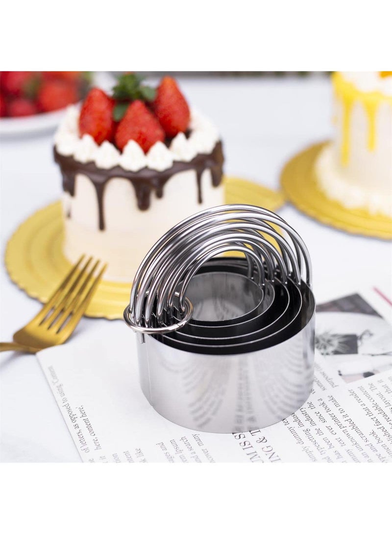 Sweet seven Stainless Steel Circle Biscuit Cutter Set - Professional Round Cookies Mold with Ring Handle for Baking, Pastry, and Doughnut Creations  - Image 4