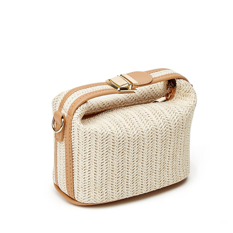 Bucket Bag Straw Woven Small Bag Casual Women'S Bag Portable Shoulder Crossbody Bag New All-Match Trendy - Image 4