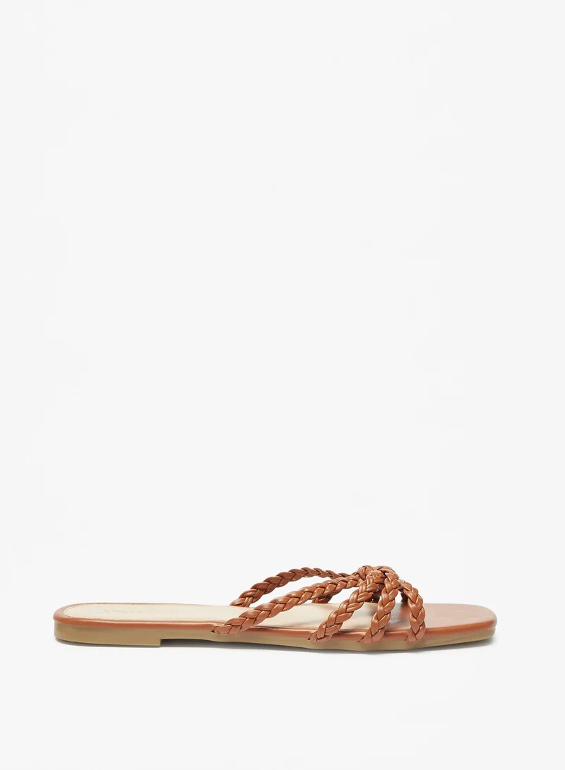 فلورا بيلا من شو إكسبرس Womens Braided Slip On Sandals