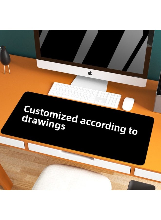 Mouse Pad Oversized Keyboard Notebook Logo Game Rubber Computer Anime Table Mat Lock Edge One-piece Delivery-Color:700x300x3mm-Pattern:Rising Gold 15