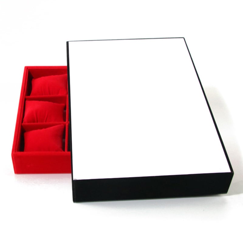 Black Watch Display Stand Organizer 12 Slots With Velvet Pillows Holder Tray - Image 4