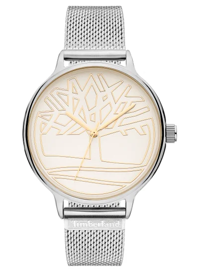 Timberland Tyringham Women's Watch 38mm Analog Silver Dial Silver Stainless Steel Strap