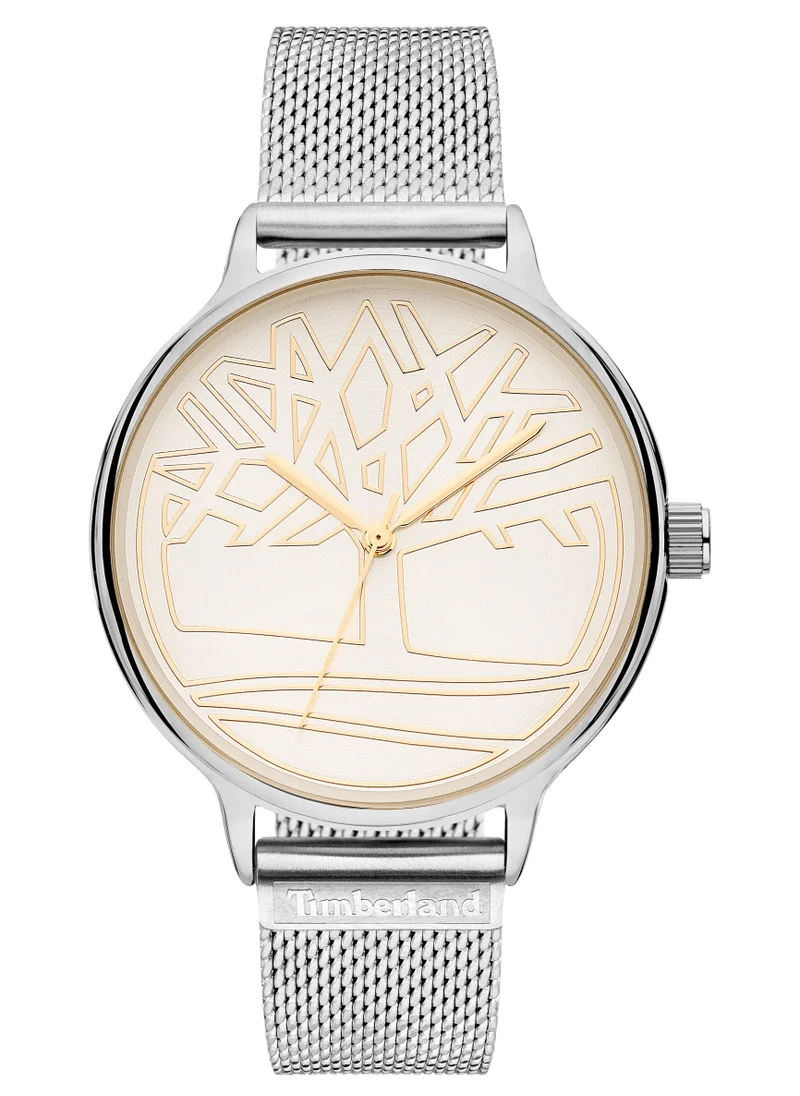 Timberland Tyringham Women's Watch 38mm Analog Silver Dial Silver Stainless Steel Strap